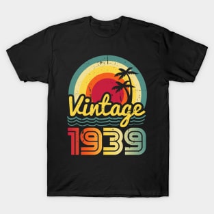 Vintage 1939 Made in 1939 84th birthday 84 years old Gift T-Shirt